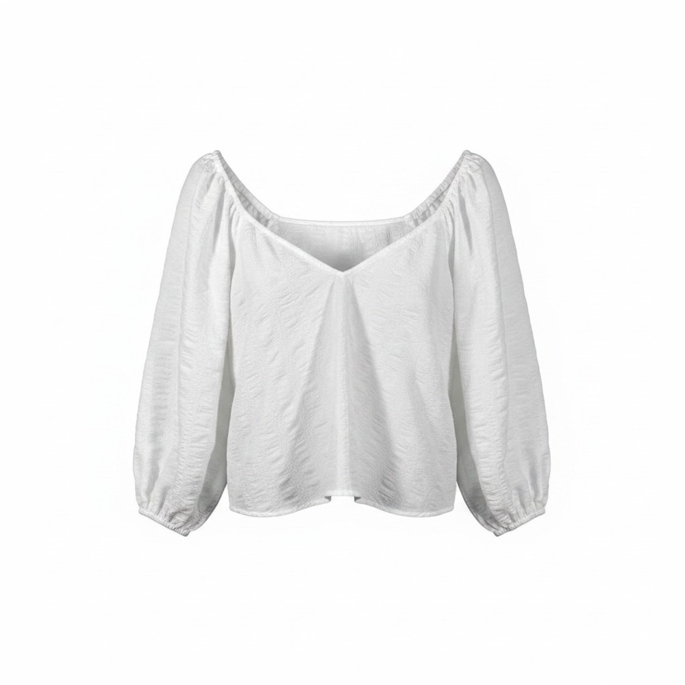 Steve Madden Off Shoulder Peasant Blouse Small White Boho Cottagecore
